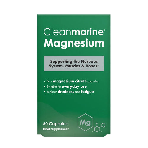 Cleanmarine® Magnesium 200mg Caps - VEGAN (6+1, Mix & Match, Add 6 to your basket)