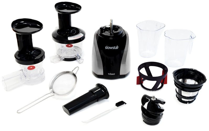 Slowstar Vertical Slow Juicer & Mincer - Silver & Black